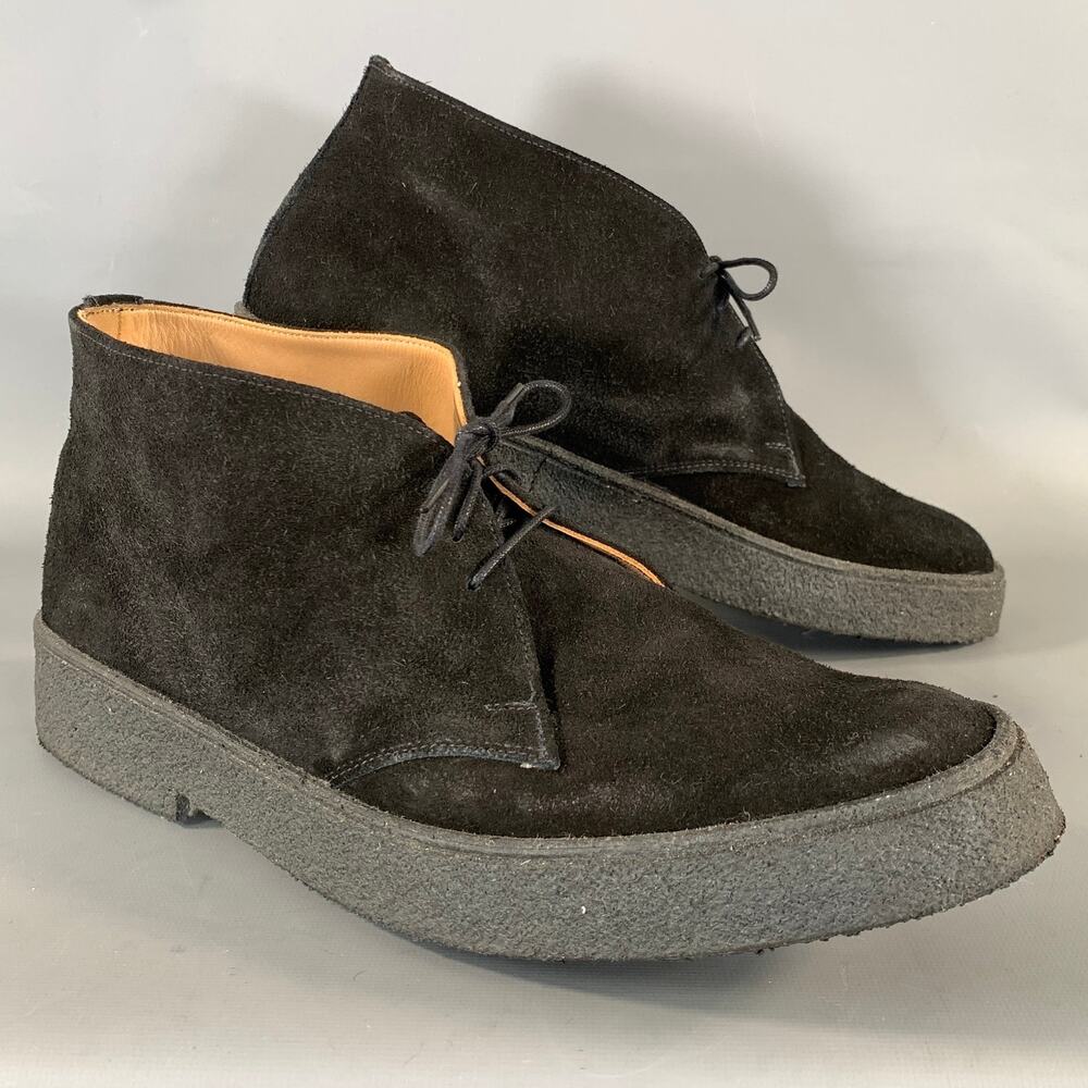 GEORGE COX Size 10 Black 4345 Leather Lace Up Shoes